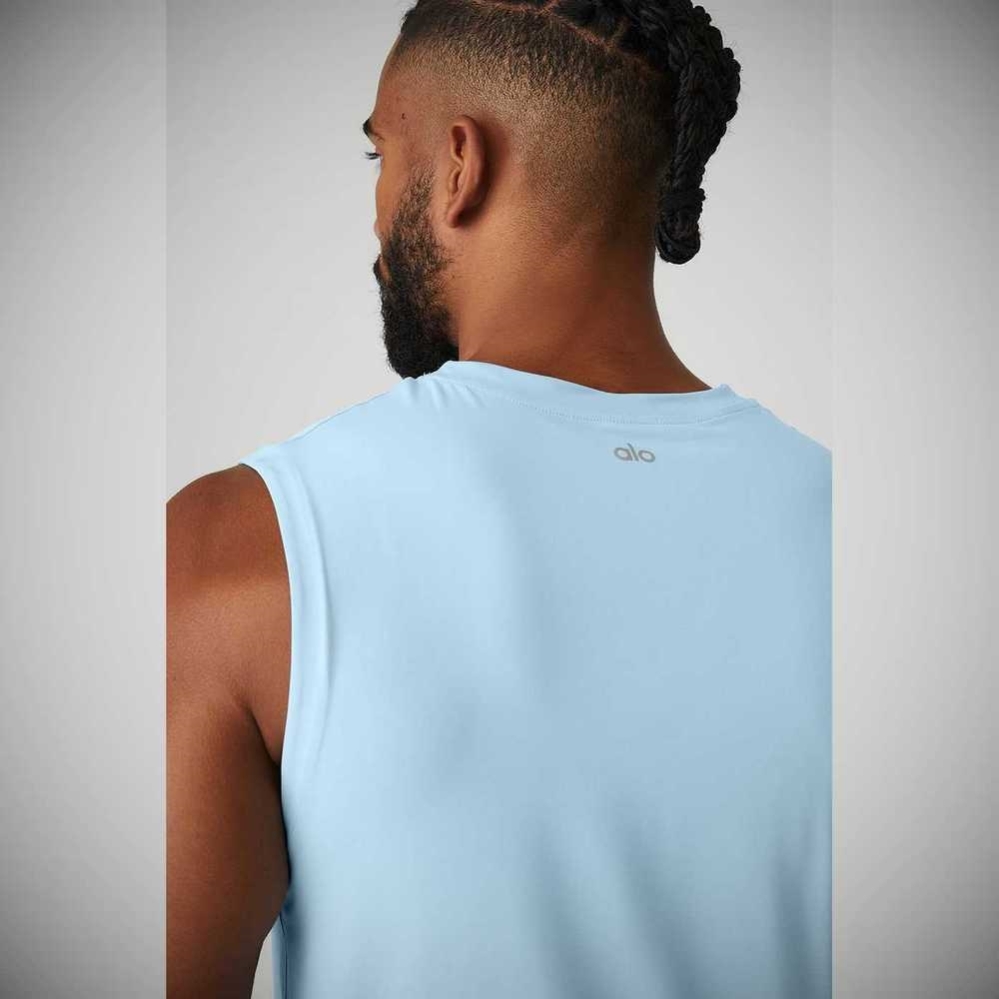 Tank Top Alo Yoga Idol Performance Hombre Azules | MX-71NRBQ