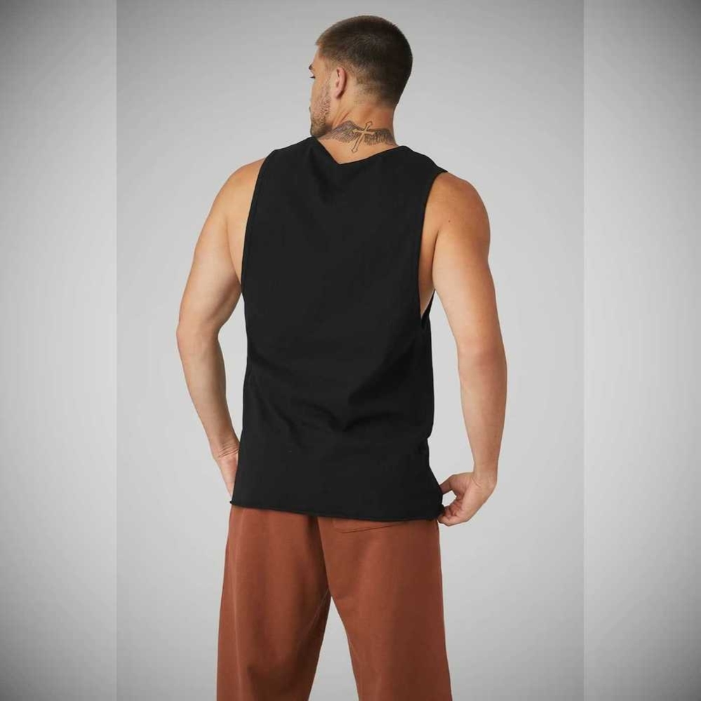 Tank Top Alo Yoga Society Hombre Negros | MX-79GXHC