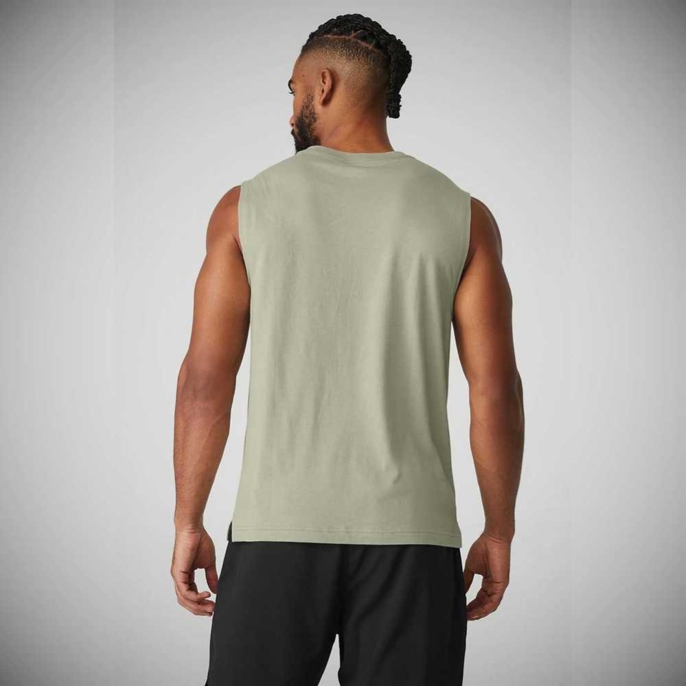 Tank Top Alo Yoga The Triumph Muscle Hombre Grises | MX-17VZBT