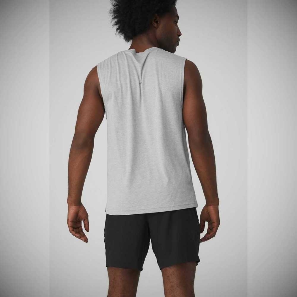 Tank Top Alo Yoga The Triumph Muscle Hombre Grises | MX-43RWPM