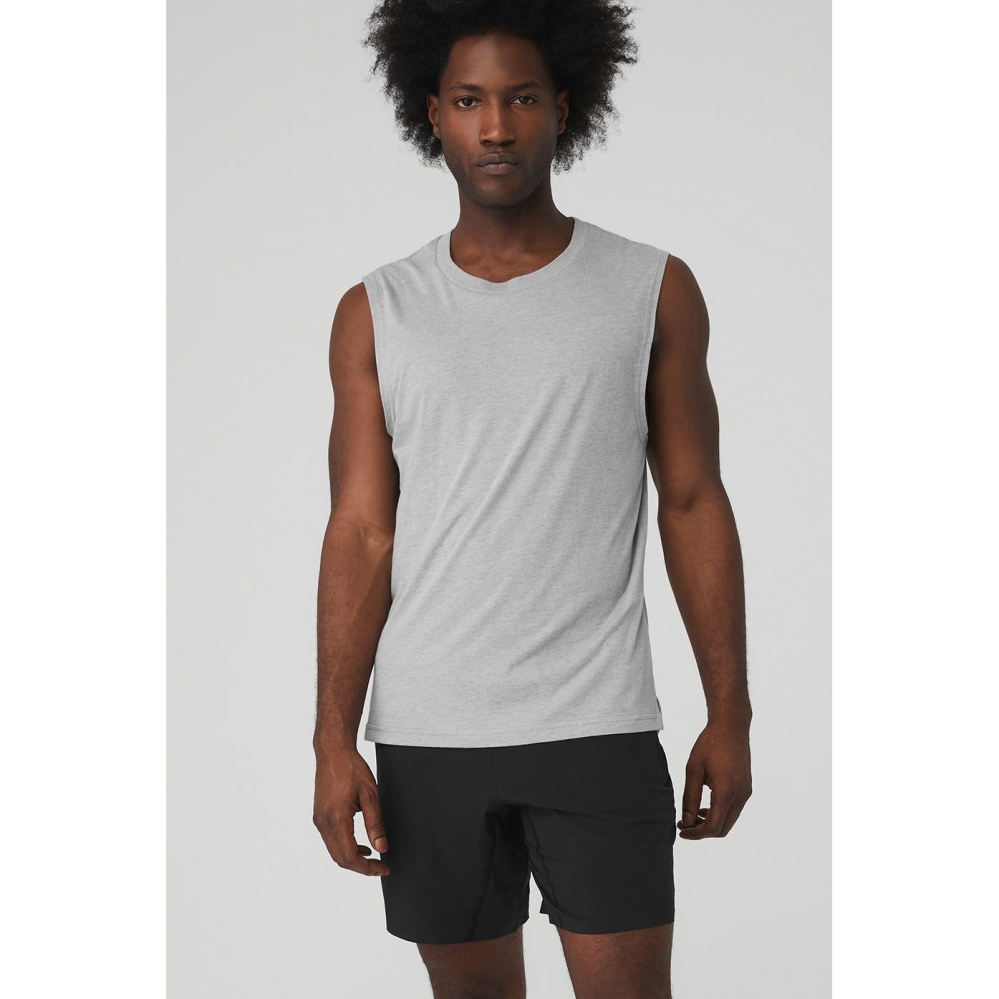 Tank Top Alo Yoga The Triumph Muscle Hombre Grises | MX-43RWPM