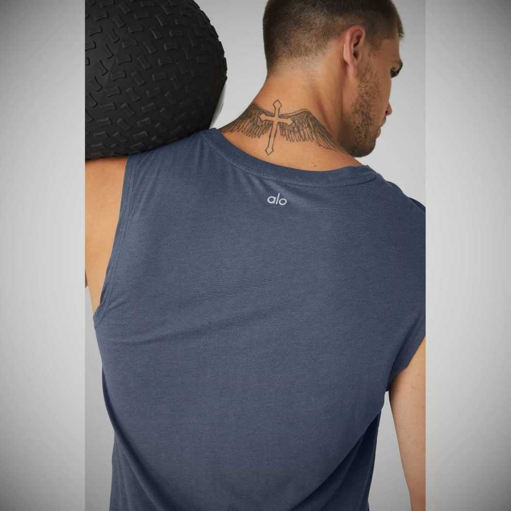 Tank Top Alo Yoga The Triumph Muscle Hombre Grises | MX-83VWYS