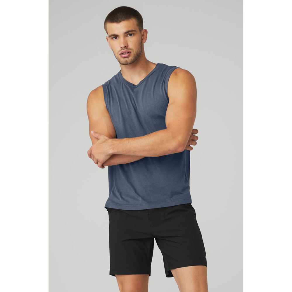 Tank Top Alo Yoga The Triumph Muscle Hombre Grises | MX-83VWYS