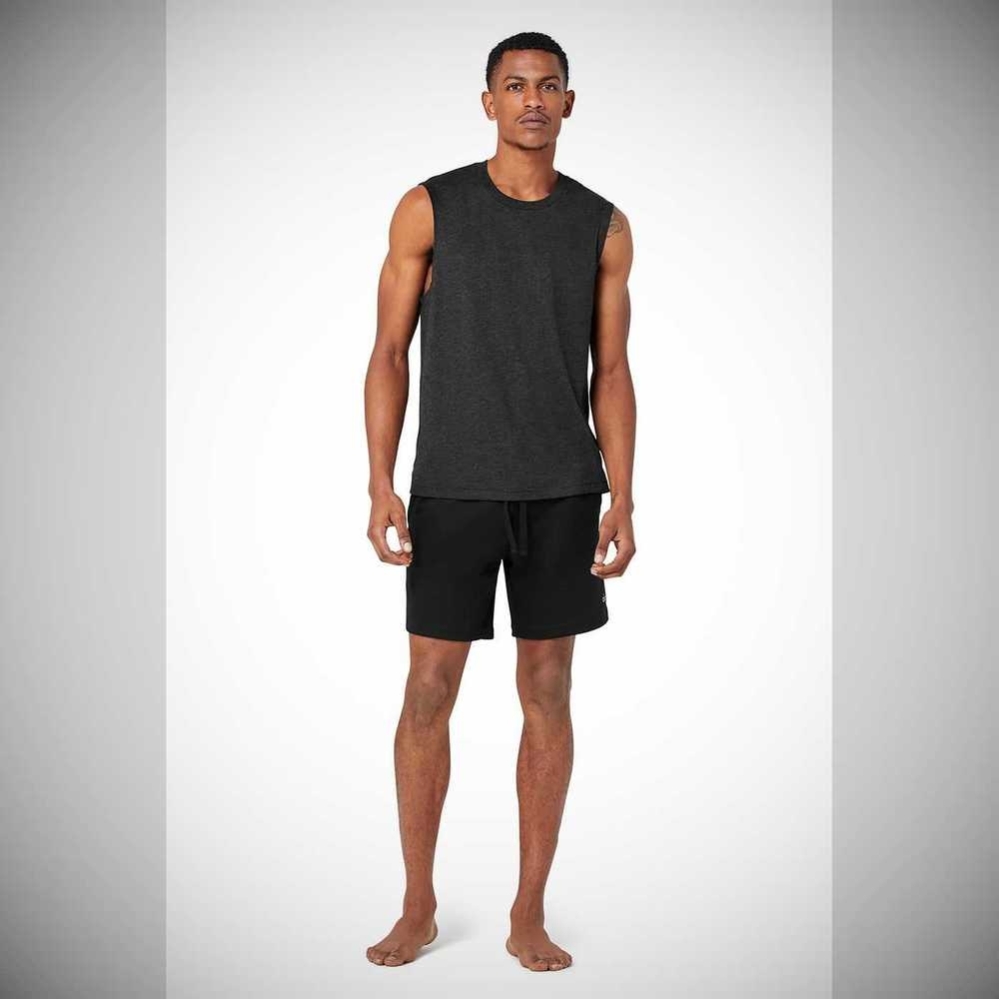 Tank Top Alo Yoga The Triumph Muscle Hombre Negros | MX-89HVWI