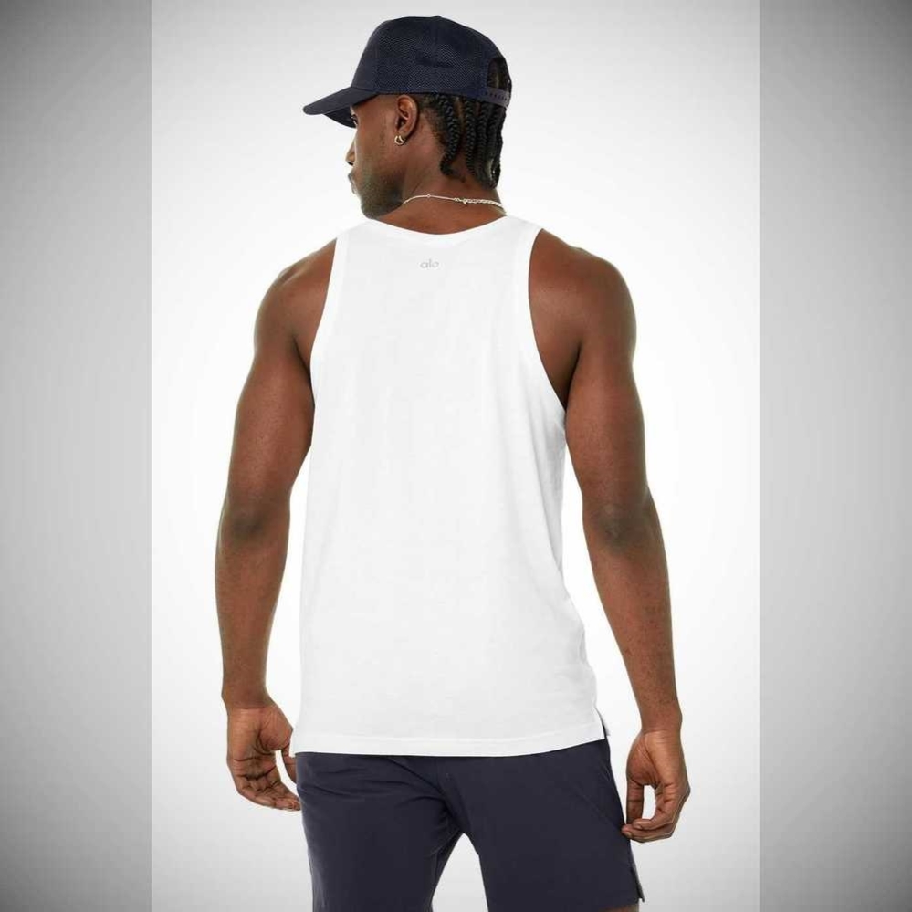 Tank Top Alo Yoga Triumph Hombre Blancos | MX-45CHEV