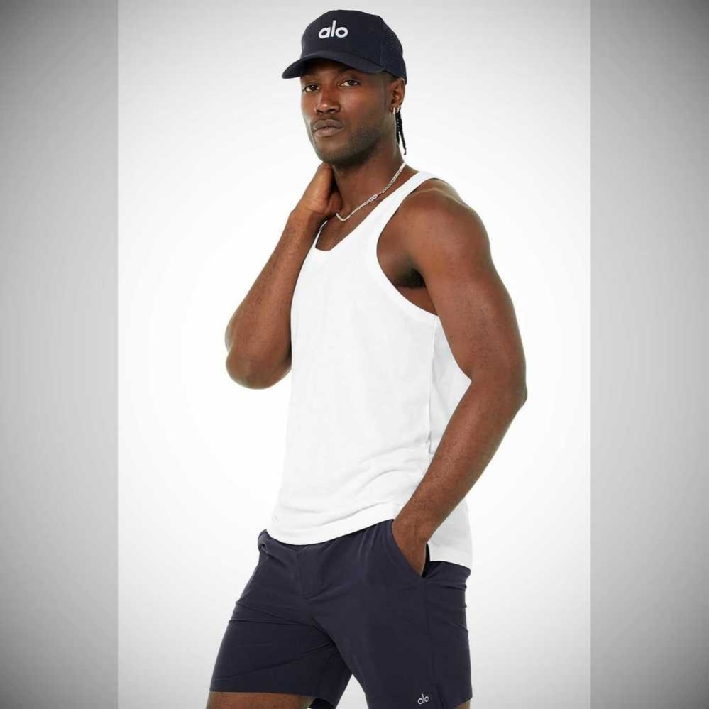 Tank Top Alo Yoga Triumph Hombre Blancos | MX-45CHEV