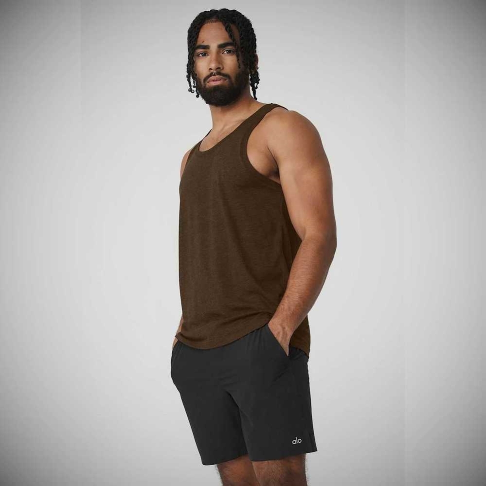 Tank Top Alo Yoga Triumph Hombre Cafes | MX-27GAQE