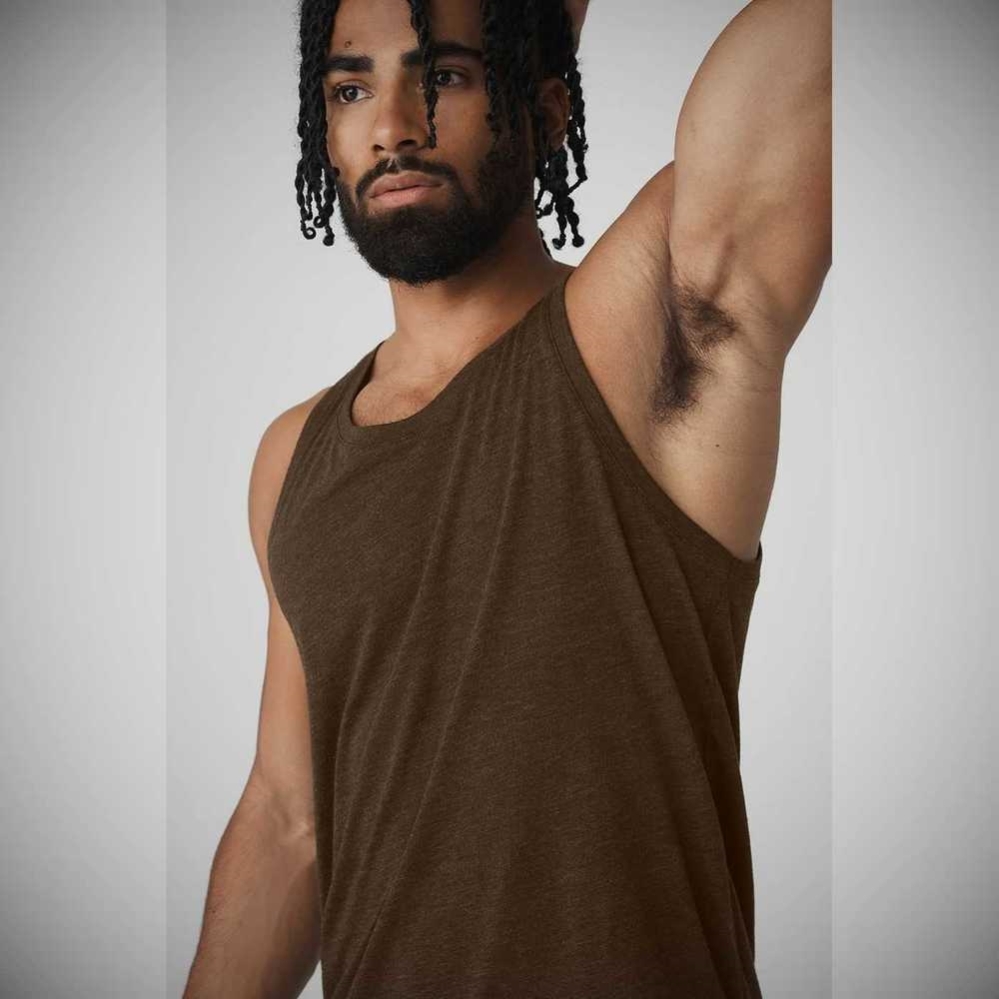 Tank Top Alo Yoga Triumph Hombre Cafes | MX-27GAQE