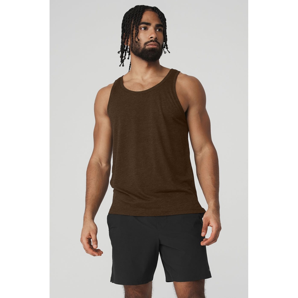 Tank Top Alo Yoga Triumph Hombre Cafes | MX-27GAQE