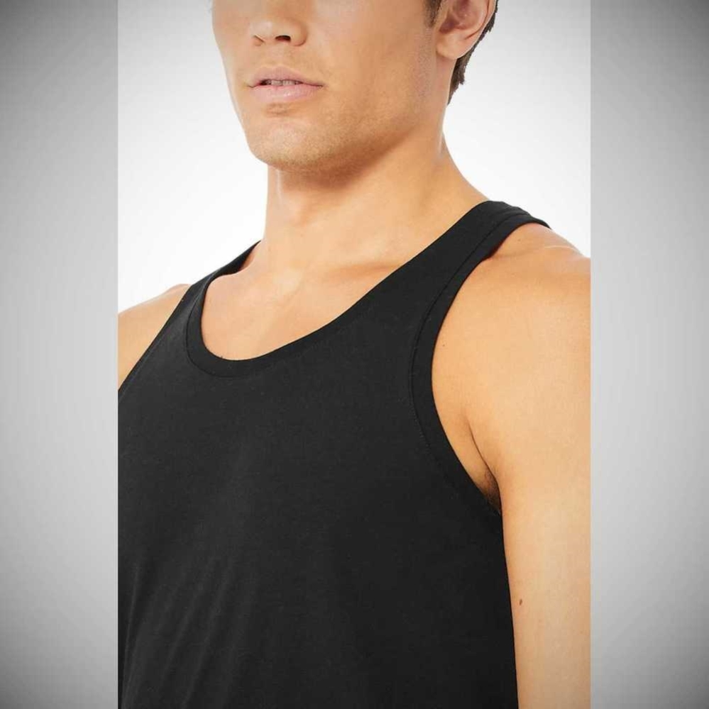 Tank Top Alo Yoga Triumph Hombre Negros | MX-17ASVE