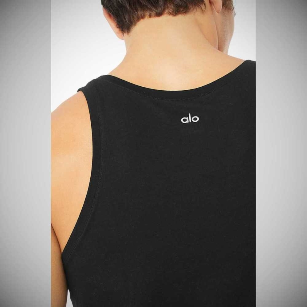 Tank Top Alo Yoga Triumph Hombre Negros | MX-17ASVE