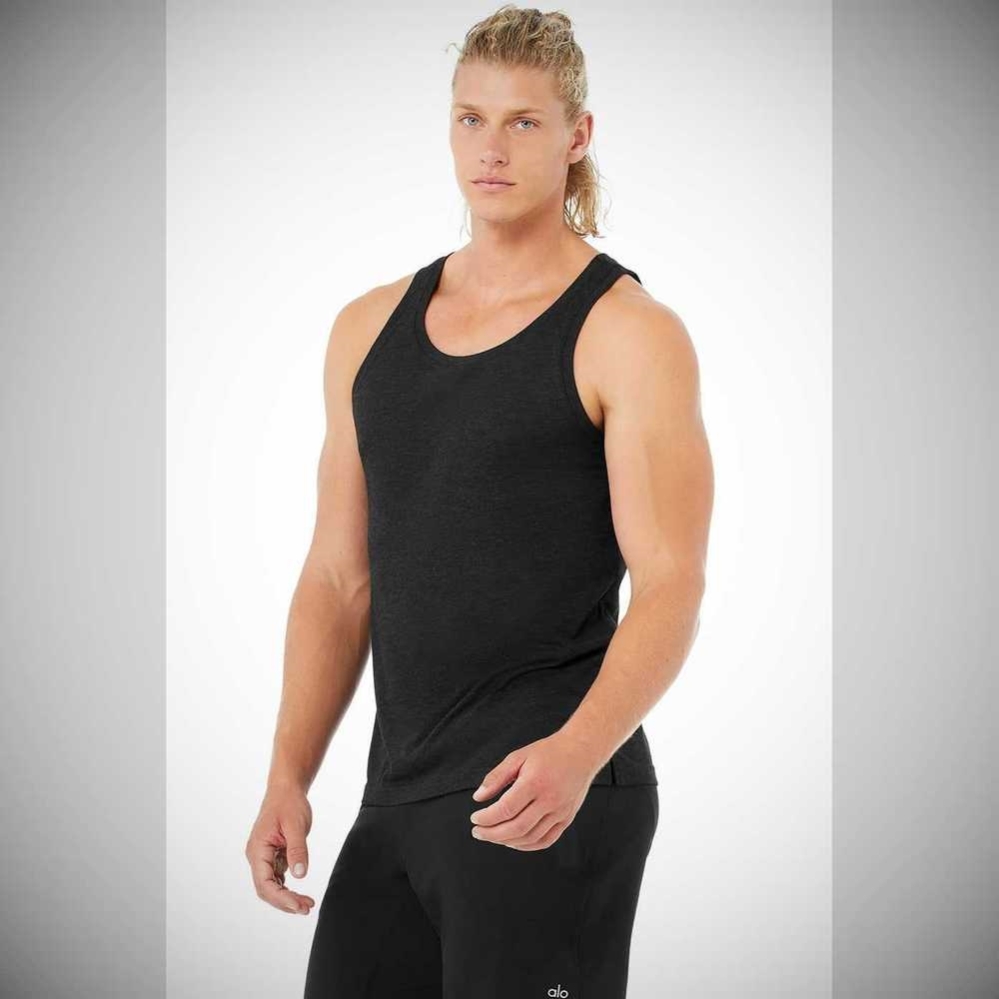 Tank Top Alo Yoga Triumph Hombre Negros | MX-49KAJE