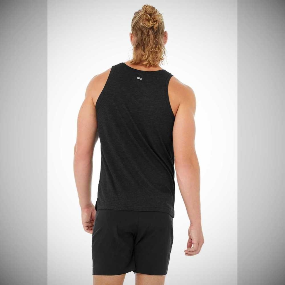 Tank Top Alo Yoga Triumph Hombre Negros | MX-49KAJE