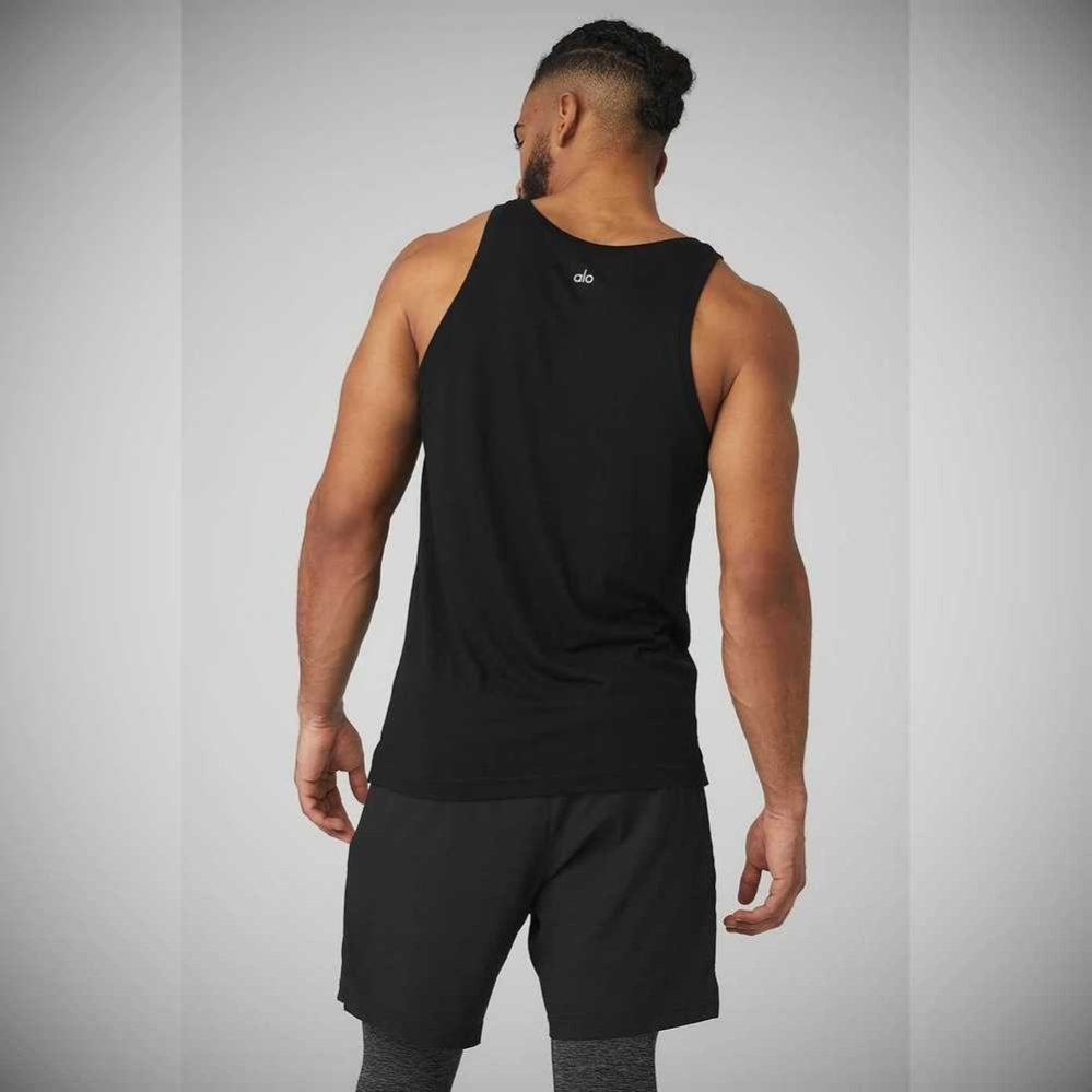 Tank Top Alo Yoga Triumph Hombre Negros | MX-82RQLT