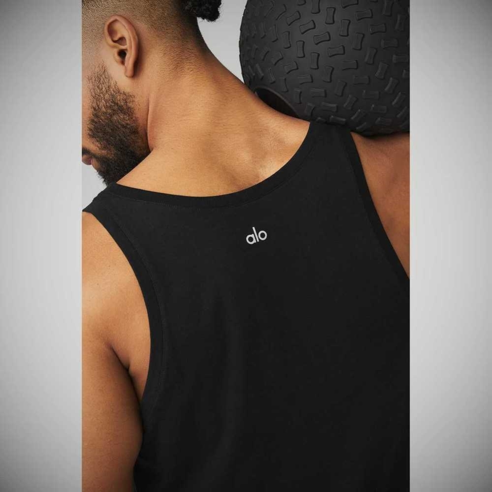 Tank Top Alo Yoga Triumph Hombre Negros | MX-82RQLT