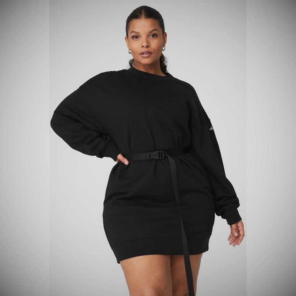 Vestido Alo Yoga Cityscape Sweatshirt Mujer Negros | MX-52OVPG