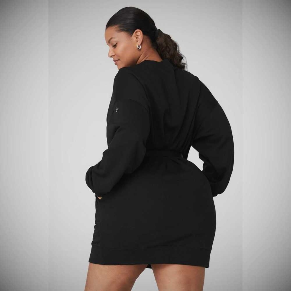 Vestido Alo Yoga Cityscape Sweatshirt Mujer Negros | MX-52OVPG