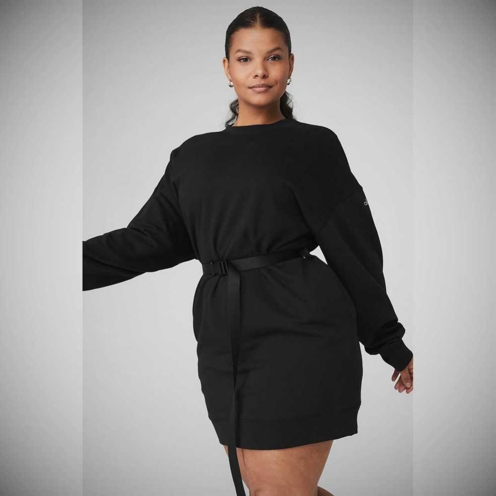 Vestido Alo Yoga Cityscape Sweatshirt Mujer Negros | MX-52OVPG