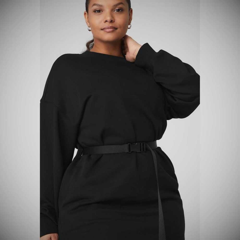 Vestido Alo Yoga Cityscape Sweatshirt Mujer Negros | MX-52OVPG