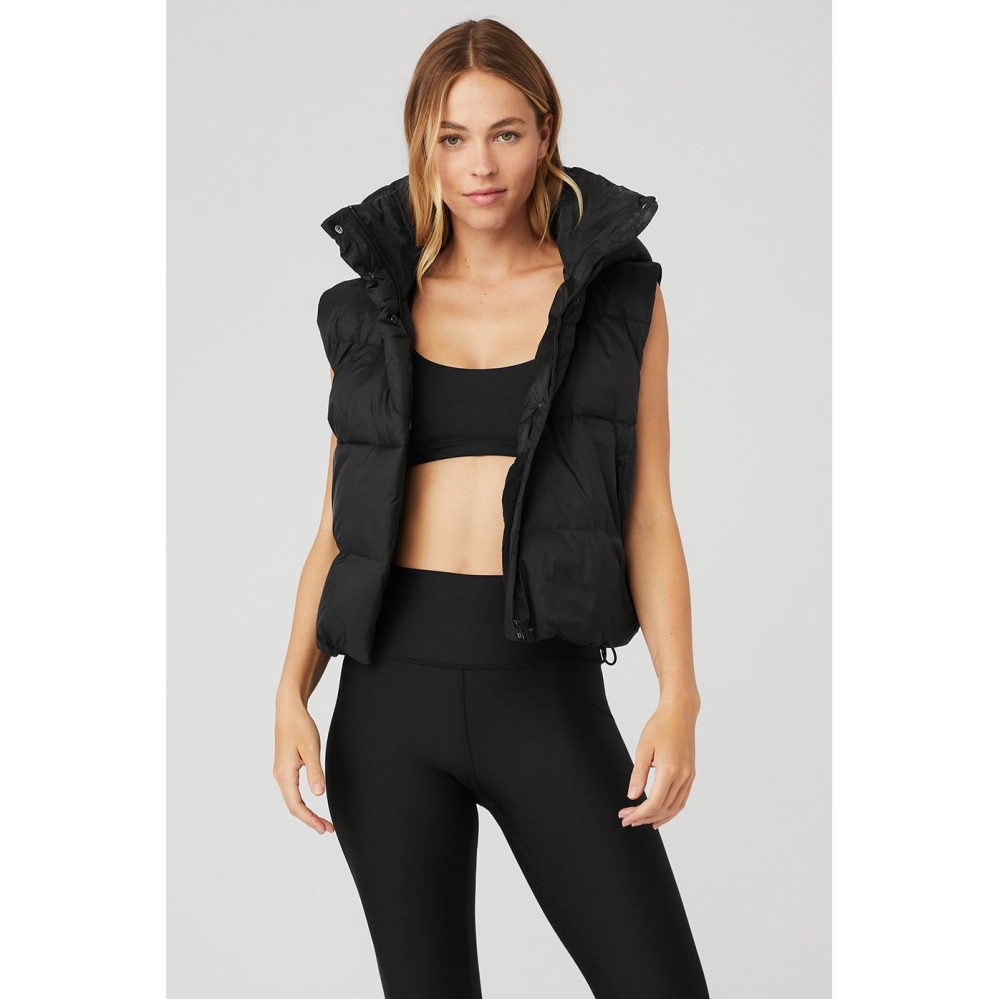 Vests Alo Yoga Gold Rush Puffer Mujer Negros | MX-80KORV