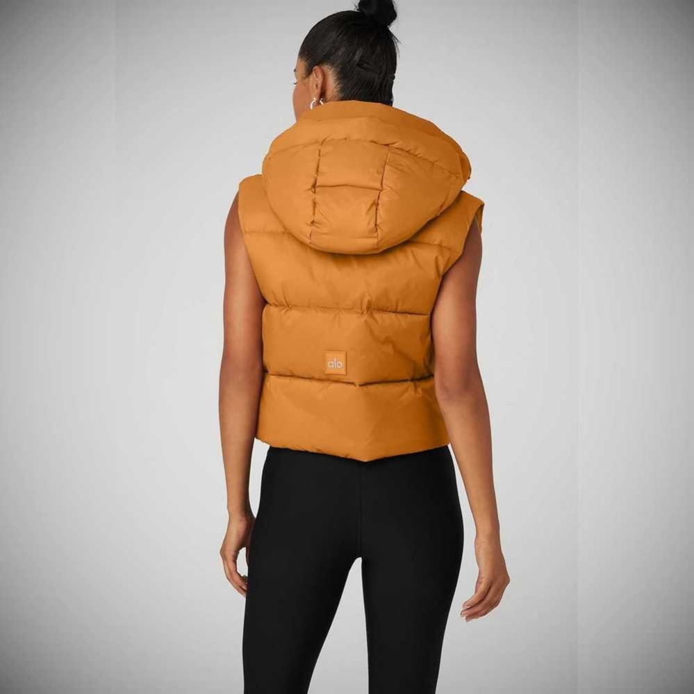 Vests Alo Yoga Gold Rush Puffer Mujer Toffee | MX-83SAUE