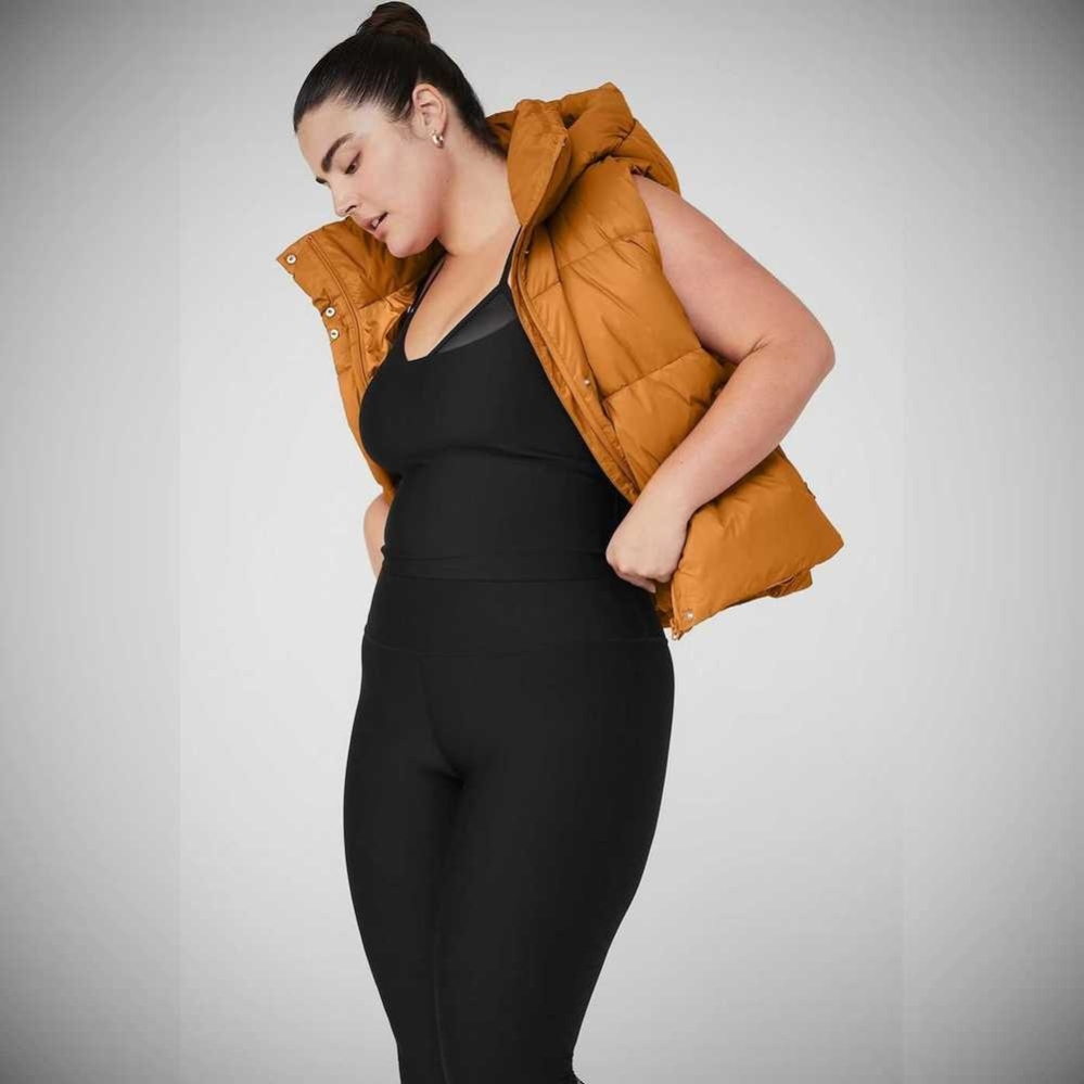 Vests Alo Yoga Gold Rush Puffer Mujer Toffee | MX-83SAUE