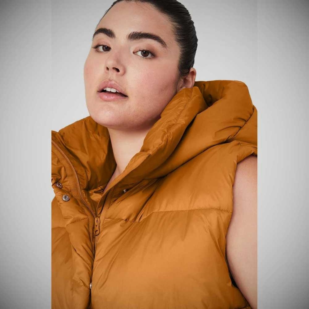 Vests Alo Yoga Gold Rush Puffer Mujer Toffee | MX-83SAUE