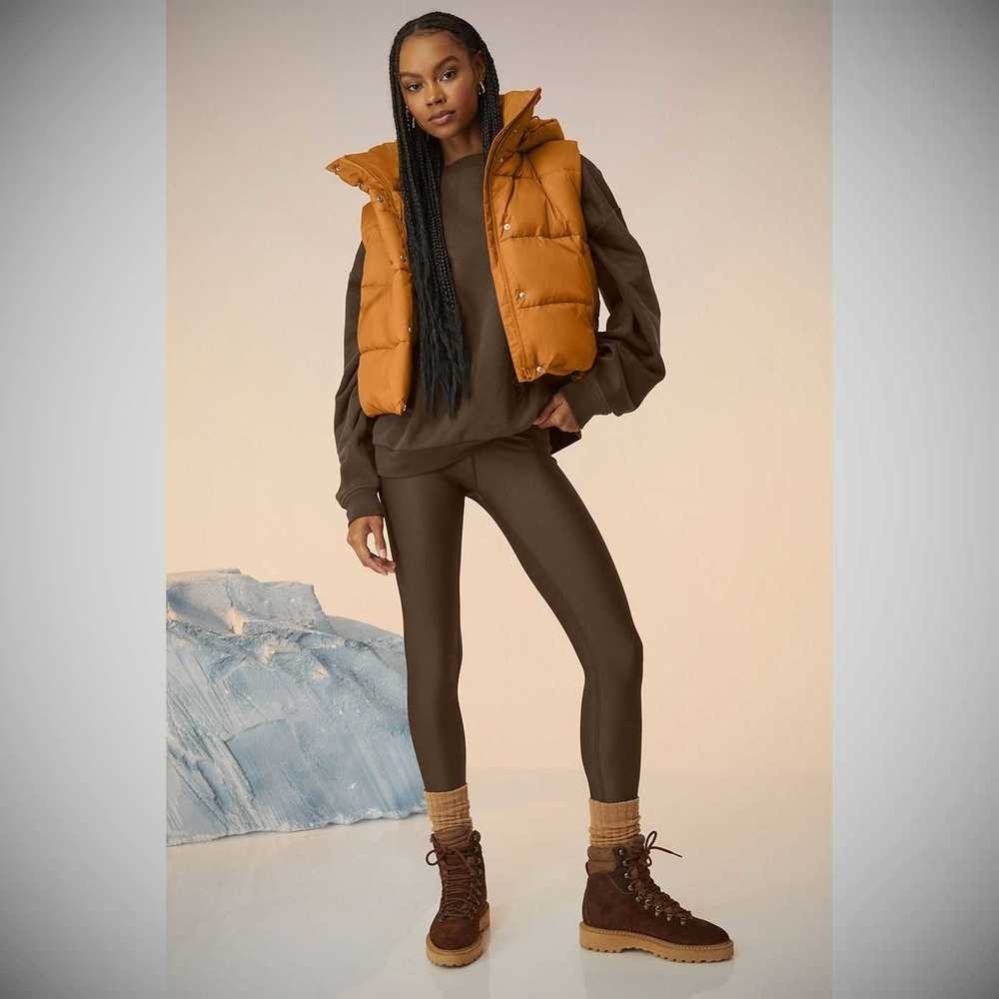 Vests Alo Yoga Gold Rush Puffer Mujer Toffee | MX-83SAUE