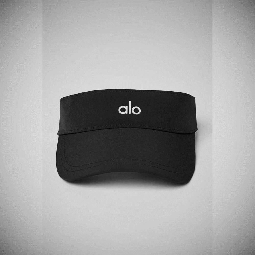 Visor Alo Yoga Captivate Mujer Negros | MX-01DRZQ