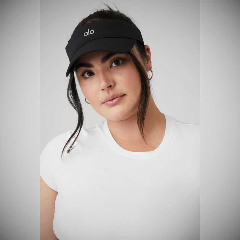 Visor Alo Yoga Captivate Mujer Negros | MX-01DRZQ